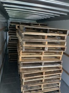Pallet load in box truck